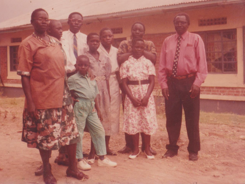 Gerald Amandu with parents - 1981